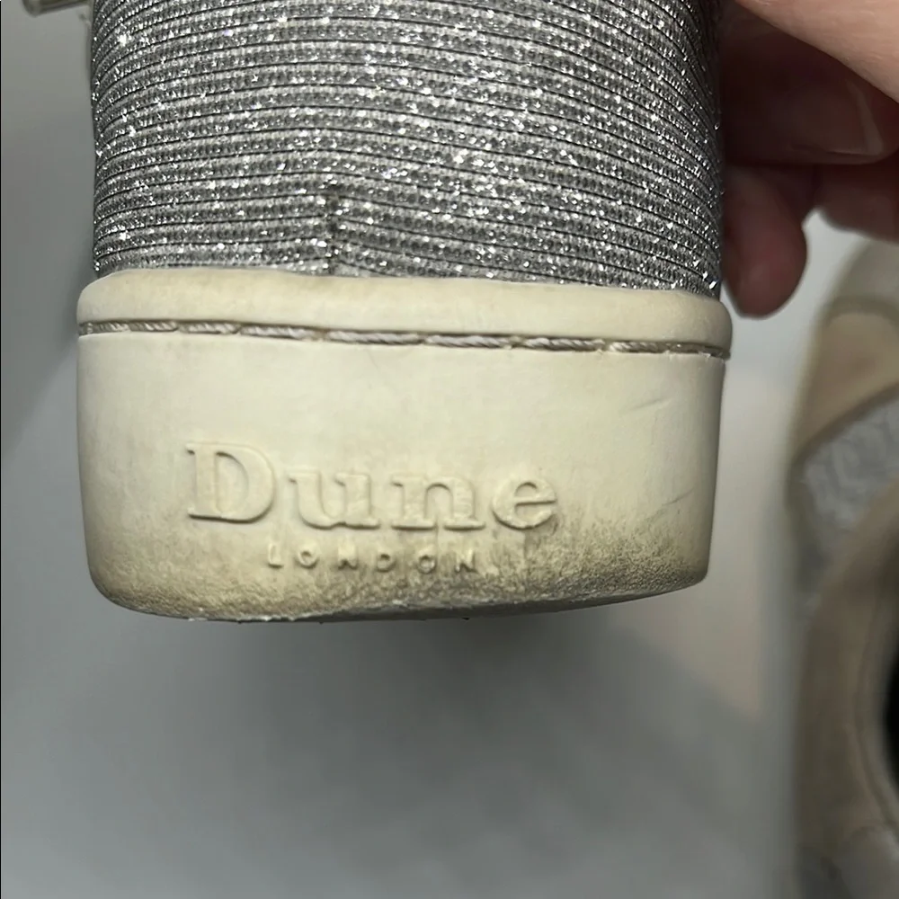 Dune London Gray Sneakers Suede Low-Top - Picture 11 of 13